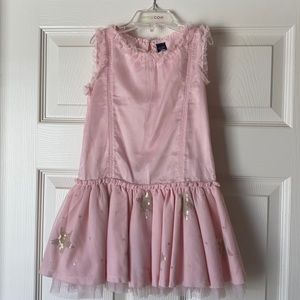 BabyGap pink dress with gold stars - size 3 years